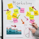 طقم مغناطيس ثلاجة شكل أسهم  6 قطع بالوان مختلفة