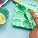 قالب ثلج سيليكون ثري دي شكل وردة وكرستالة لعمل الحلويات والقهوة المثلجة