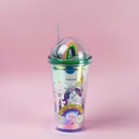 مج اكليريك 400 مللي بشاليموه مناسب للمشروبات المثلجة مزين باشكال كرتونية