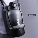 زجاجة رياضية  بيد مع شاليموه للجيم والخروجات 2000 مللي