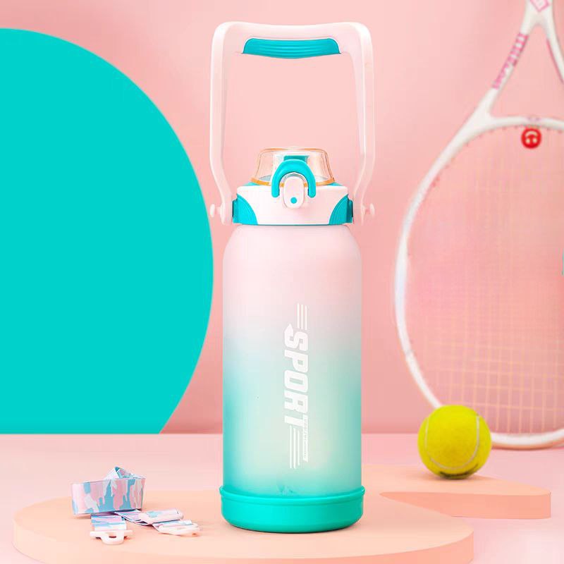 زجاجة رياضية  بيد مع شاليموه للجيم والخروجات 2000 مللي