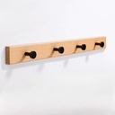شماعة خشب ب 4 هوك معدن لتعليق الملابس