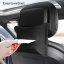 علبة مناديل قطيفة بحزام تركب علي كرسي او مسند السيارة