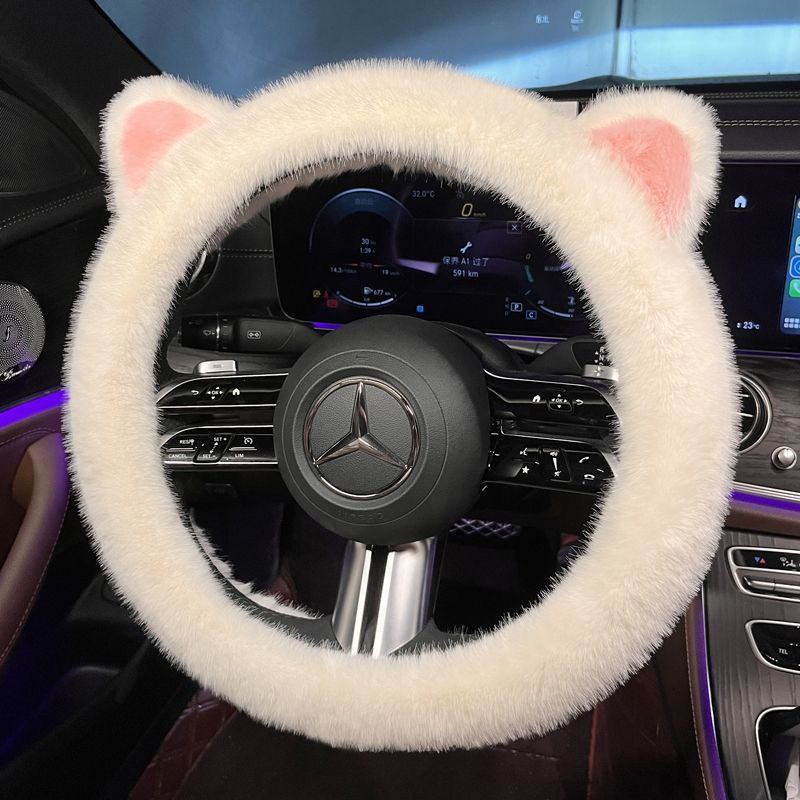 غطاء دريكسيون قطيفة ناعمة علي شكل قطة_ حماية مثالية وراحة اثناء القيادة