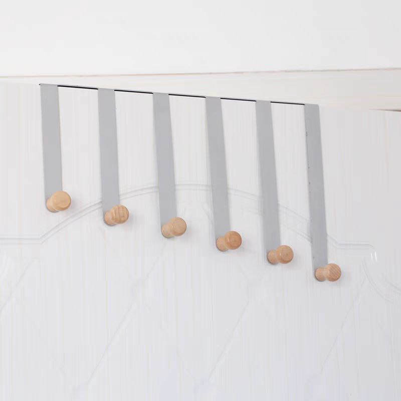 شماعة باب معدنية شكل بيانو 6 هوك لتعليق الملابس والفوط