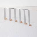 شماعة باب معدنية شكل بيانو 6 هوك لتعليق الملابس والفوط