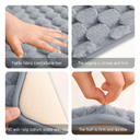 طقم دواسات حمام مقاس 60 *40 باللون الرمادي - قطيفة