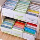 منظم وحامل ملابس قابل للطي 9 مقسم خانات