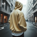 Doberman Dog هودي اوفر سايز قطن للرجال باللون البيج