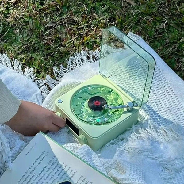 RGBمشغل أسطوانات فينيل ريترو مع سماعة بلوتوث وإضاءة