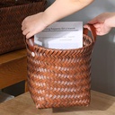 طقم باسكت تخزين 3 قطع بمقاسات مختلفة منسوج من الرتان