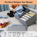 منظم ملابس وتربروف مقسم  4 خانات قابل للطي بيد لسهولة الحمل