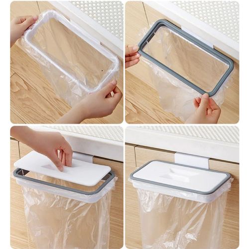 حامل أكياس القمامة قابل للطي والتعليق على درف ابواب المطبخ