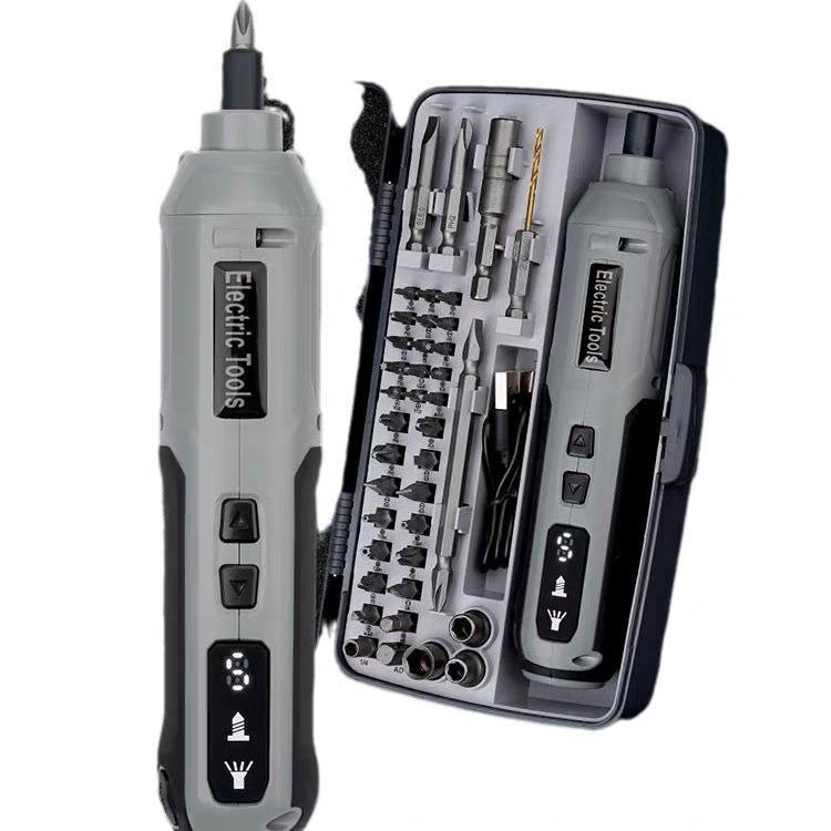 طقم مفك براغي كهربائي لاسلكي 41 قطعة بشاشة ليد – قابل للشحن