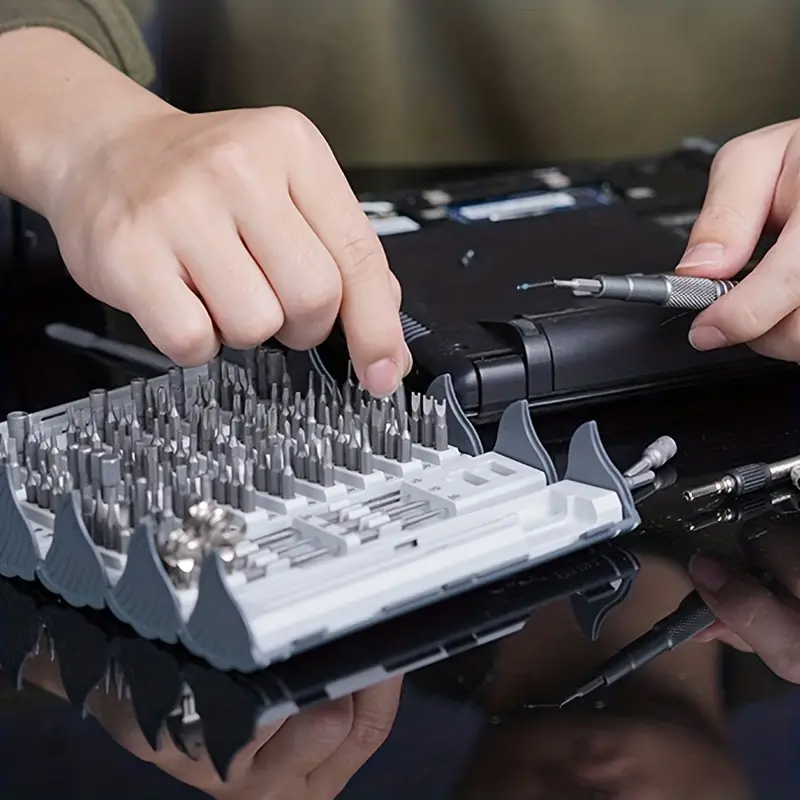 صندوق رؤوس مفكات متنوعة مضغوط غير قابل للميل  للورش واعمال الصيانة – 128 قطعة