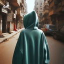 هودي "كايرو" اوفر سايز قطن للنساء باللون الاخضر