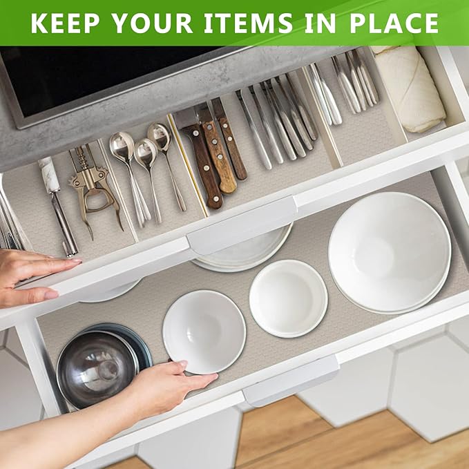 رول وتربوف مانع للانزلاق مقاس 45 × 150  سم للأرفف والأدراج قابل للقص