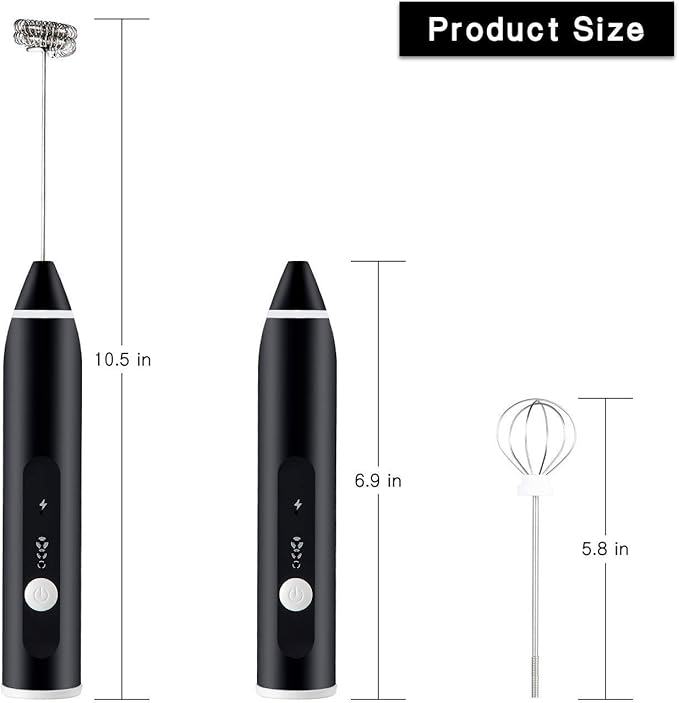 مضرب نسكافية يعمل بالشحن للحصول علي رغوة كريمية مثاليه مزود ب 2 رأس