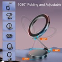 حامل موبايل مغناطيسي معدني قابل للطي والدوران 360 درجة لتابلوه السيارة