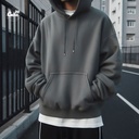 Wanted Monkey D Luffy Dead or Alive هودي اوفر سايز قطن باللون الرمادي