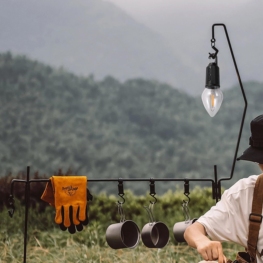 كشاف تخييم محمول شكل لمبة ب 3 مستويات اضاءة  - معلق قابل للشحن