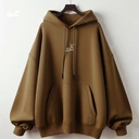 هودي "كايرو" اوفر سايز قطن للرجال باللون البني