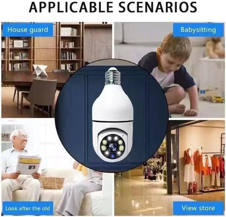كاميرا مراقبة لاسلكية برؤية 360 درجة مع مخرج صوت ثنائي الاتجاه
