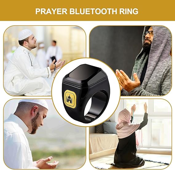 خاتم تسبيح وذكر ديجيتال بشاشة ليد قابل للشحن