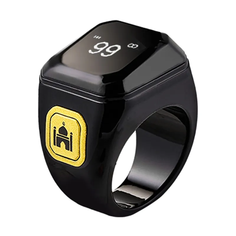 خاتم تسبيح وذكر ديجيتال بشاشة ليد قابل للشحن