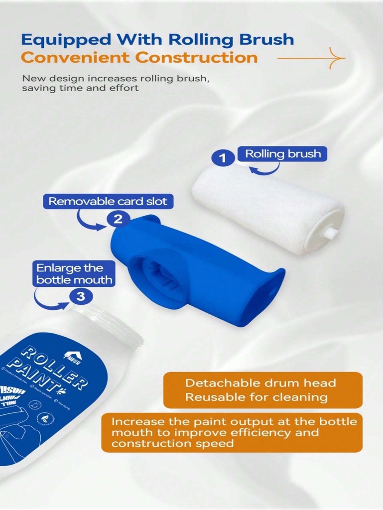 فرشاه رول دهان 500 جرام  لإصلاح دهان الحوائط والسيراميك والبورسلين