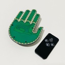 اشارة ليد ملونة شكل كف ب 3 اوضاع مختلفة مع ريموت للتحكم عن بعد لتزين السيارة