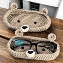 حامل نضارة كروشيه هاند ميد شكل دبدوب