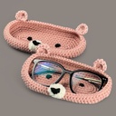 حامل نضارة كروشيه هاند ميد شكل دبدوب