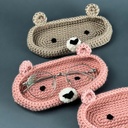 حامل نضارة كروشيه هاند ميد شكل دبدوب