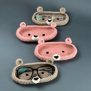 حامل نضارة كروشيه هاند ميد شكل دبدوب