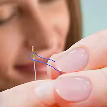 طقم ابر خياطة سهلة اللضم ب 3 احجام مختلفة واداة ازلة الغرز مناسب للحرف اليدوية