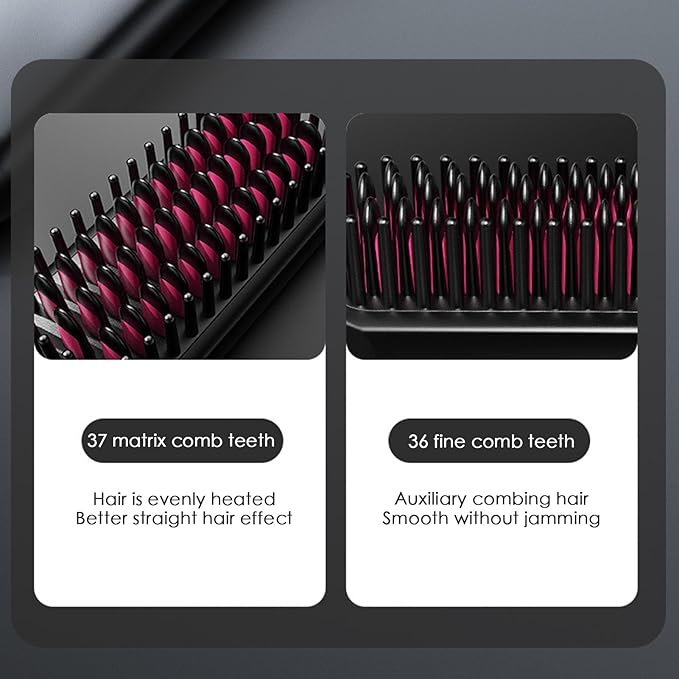 فرشة فرد الشعر لاسلكية ب 3 مستويات حراراة مختلفة بيو اس بي للشحن