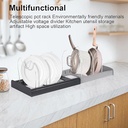 حامل ومنظم لاغطية الحلل والمقالي 7 خانات قابلة للتعديل