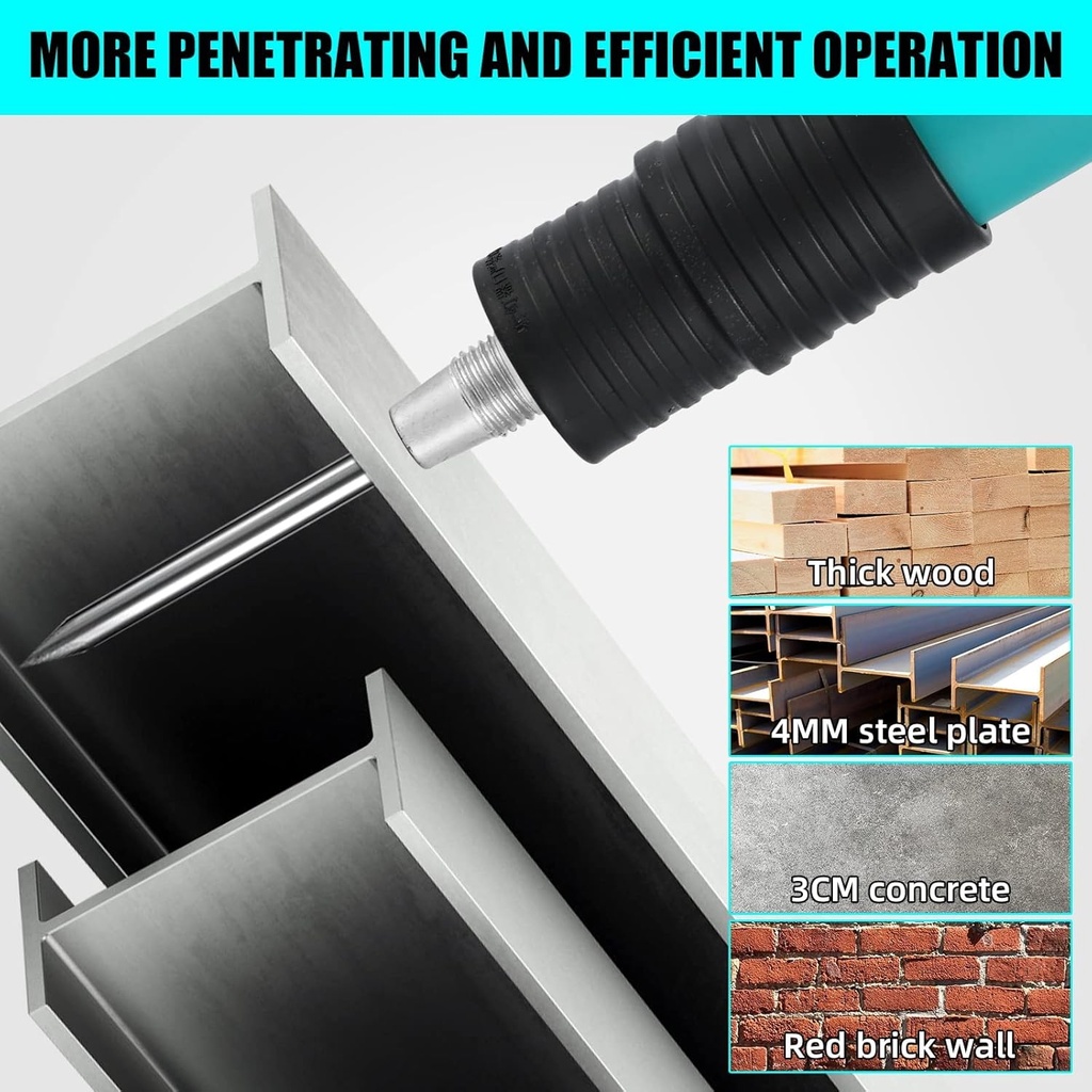 مسدس مسامير لاسلكلي يدوي مضاد للضوضاء مع 25 مسمار لاعمال النجارة وصيانة المنزل