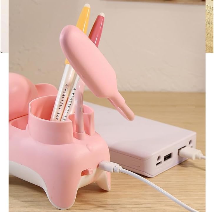 وناسة مكتب شكل بقرة باضاءة صفراء 3 مستويات قابل للشحن