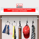 شماعة دوارة لتعليق الأحزمة والكابات والشنط لتوفير مساحة داخل الدولاب