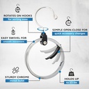 شماعة دوارة لتعليق الأحزمة والكابات والشنط لتوفير مساحة داخل الدولاب