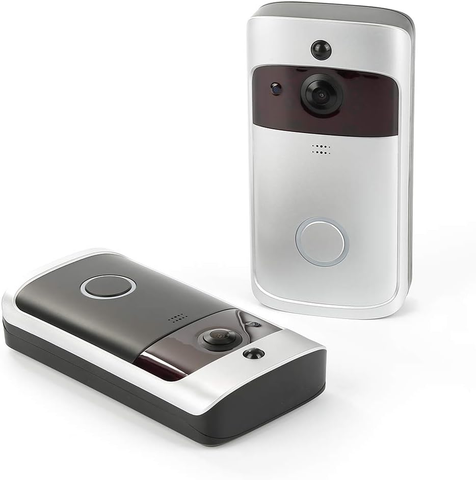 جرس باب لاسلكي بكاميرا يعمل بالواي فاي مع صوت ثنائي الاتجاه لامان المنزل