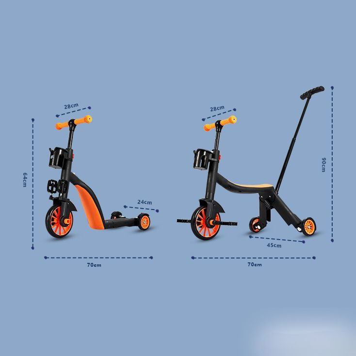 سكوتر أطفال وعجلة  2 في 1  ب ثلاثة عجلات قابلة للتعديل