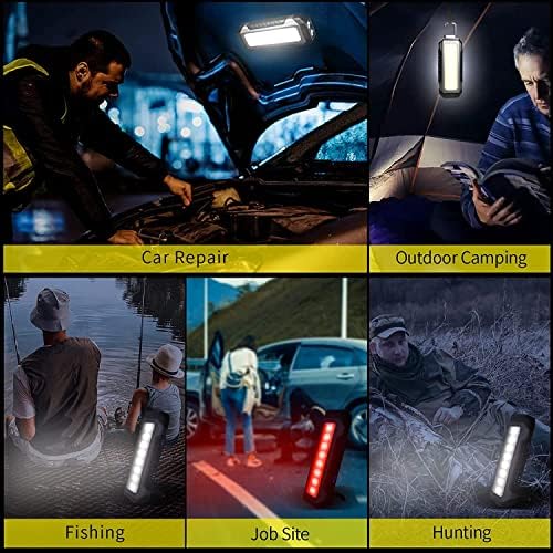 كشاف طوارئ مغناطيسي ب 3 اضاءات مع 7 اوضاع مختلفة قابل لاعاد الشحن