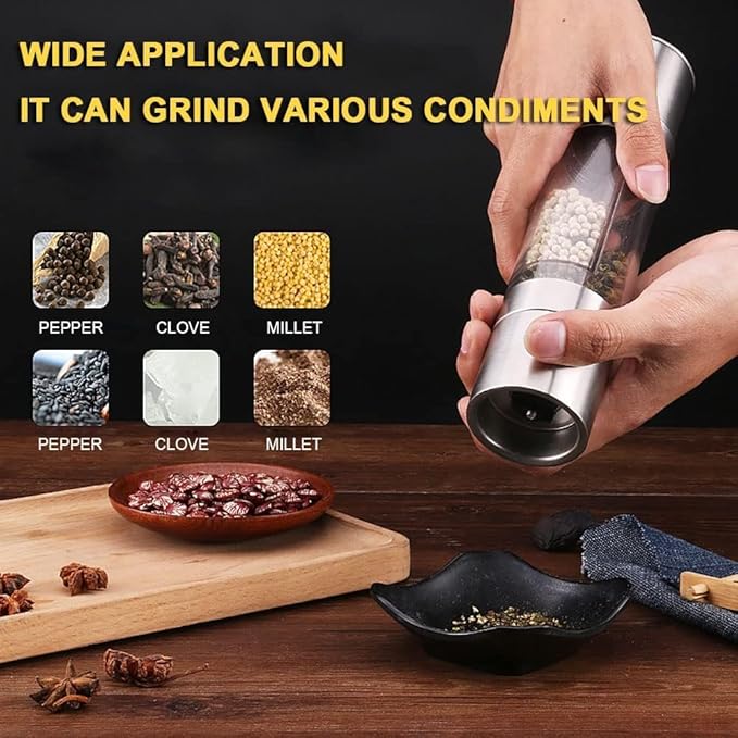 مطحنة  يدوية 2*1 برأس مزوجة للفلفل الاسود والملح