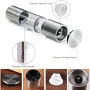 مطحنة  يدوية 2*1 برأس مزوجة للفلفل الاسود والملح