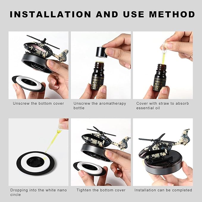 فواحة لتابلوه السيارة على شكل طيارة هيلكوبتر تعمل بالطاقة الشمسية