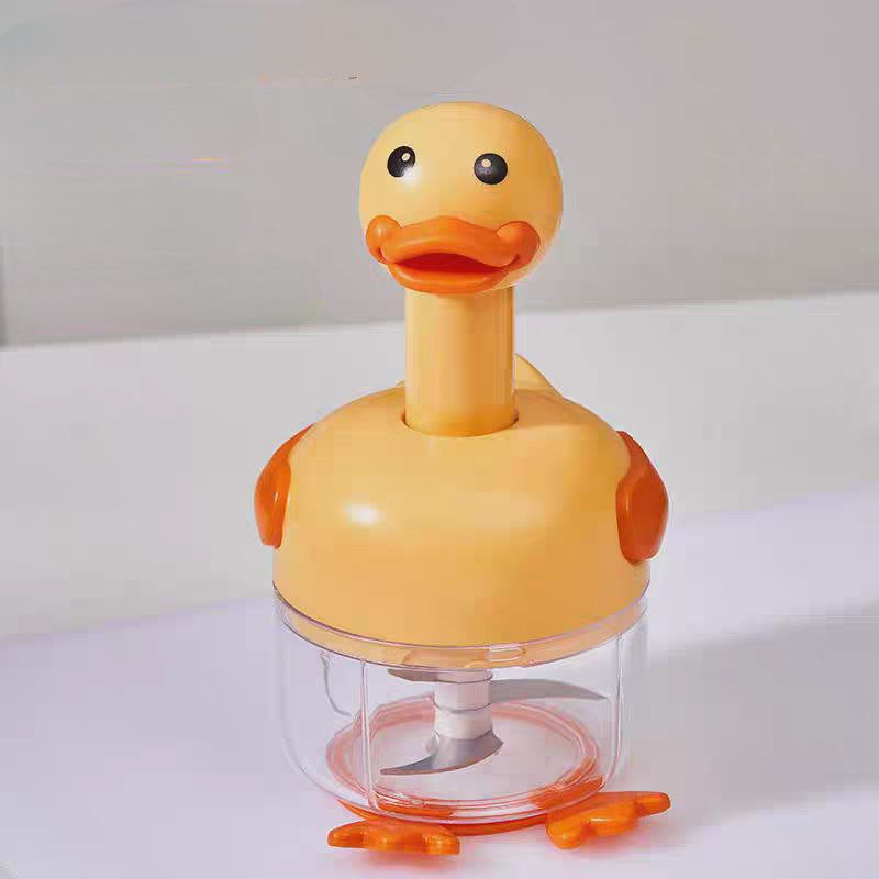 قطاعة ومفرمة يدوية للتوم والبصل والخضروات بشفرات ستاليس من الداخل  شكل بطة