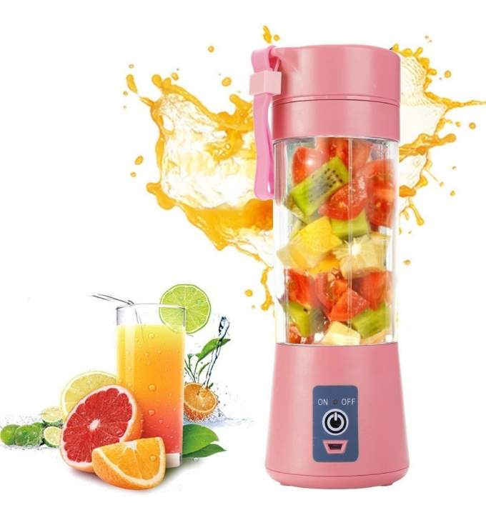 خلاط فواكه وخضروات محمول يو اس بي ٣٨٠ ملي لعمل العصائر الصحية في أسرع وقت وفي أي مكان